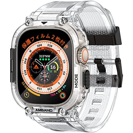 バンド ケース コンパチブル FOR APPLE WATCH ULTRA2/ULTRA 49MM 強化 