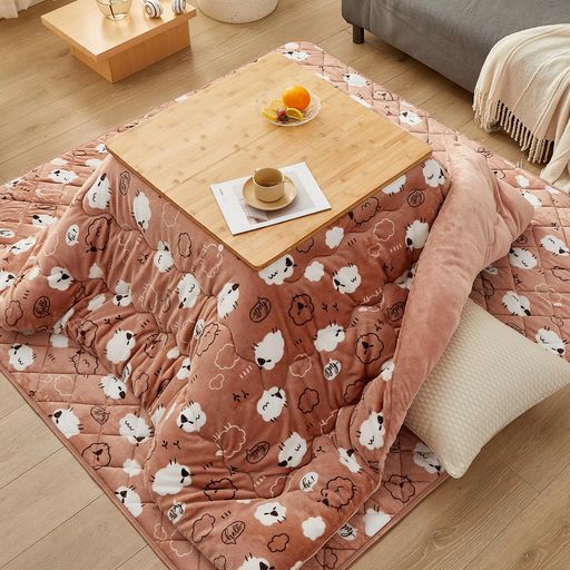 VK LIVING こたつ布団 正方形 掛け敷きセット【SUPER HOT】こたつ布団 2点セット【掛布団185X185CM+敷布団190X190CM】火燵布団セット 洗える コタツふとんせっと 厚手 あったか 24時間持続制菌消臭 …