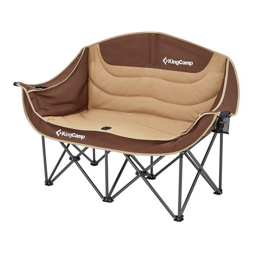KINGCAMP アウトドア チェア 二人掛け キャンプ 椅子 2人掛け 折りたたみ式 耐荷重300KG ソファチェア カップルチェア 二人用 収納袋付き 釣り 運動会 ガーデン コンパクト 室内