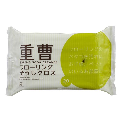 服部製紙(HATTORIPAPER) 掃除シート 重曹 電解水 合成界面活性剤 不使用 フローリング用 各社共通サイズ約30×20CM ウエットシート そうじクロス NPJ-7 20枚入