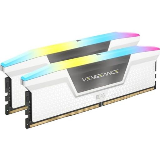 CORSAIR DDR5-5600MHZ デスクトップPC用メモリ VENGEANCE RGB DDR5シリーズ (PC5-44800) INTEL XMPメモリキット 32GB [16GB×2枚] ホワイ