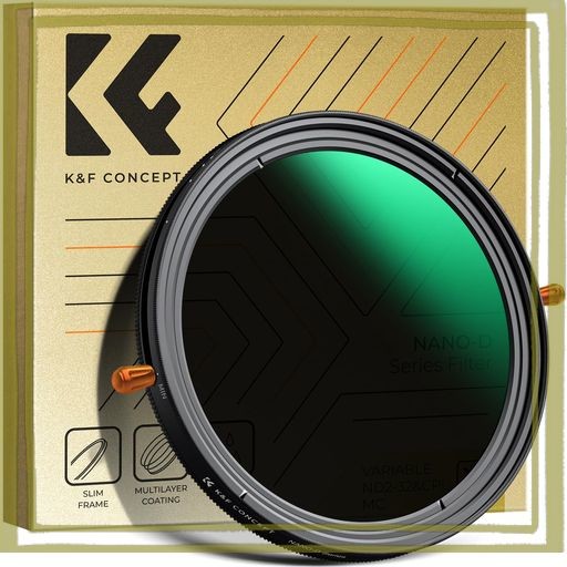 K&F CONCEPT 55MM ND2-32&CPLフィルター 多機能フィルター 2IN1 一枚二役 減光+偏光効果 両面24層ナノコーティング 防水撥油キズ防止 可