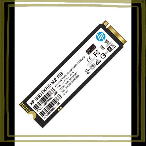 HP FX700 1TB SSD NVME2.0 M.2 TYPE 2280 PCIE GEN4×4 最大読込:7200MB/S (R:7200MB/S、W:6200MB/S) 内蔵SSD 高耐久 PS5動作確認済み メ