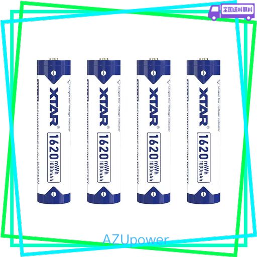 XTAR 1.5V 単4リチウム電池 1620MWH 高容量AAA充電池 (4)