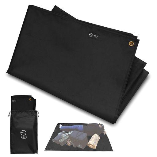 ZEN CAMPS グランドシートレジャーシート テント 195×136M 防水 両面撥水 厚手1680D 高耐久 耐摩耗 収納袋付き キャンプ アウトドア ピクニック (フラット型)の通販は