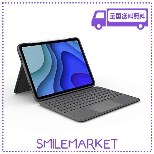 ロジクール IPAD PRO 11インチ 第4世代 第3世代 第2世代 第1世代 対応 トラックパッド付き キーボードケース FOLIO TOUCH IK1175BKA SMAR