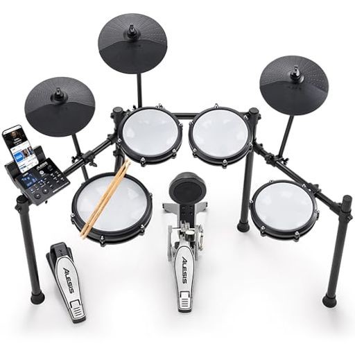 ALESIS 電子ドラム セット 静音メッシュパッド 折りたたみ式 10インチスネア BLUETOOTH USB MIDI 440以上のサウンド ドラムスティック 練