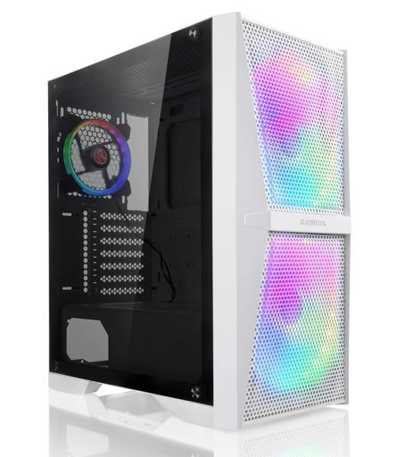 RAIJINTEK ライジンテック PCケース SILENOS MS PRO ミドルタワー型 強化ガラス製 ARGBファン3基搭載 ATX/M-ATX/MINI-ITX 各種マザーボー