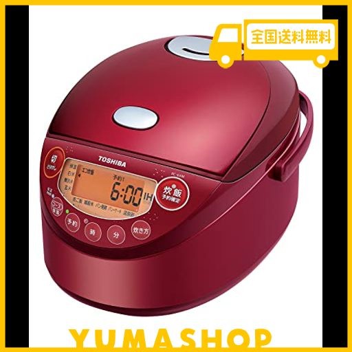 東芝 炊飯器 3.5合 一人暮らし用 IHジャー炊飯器 保温白米24時間 RC-6XM(R) 備長炭鍛造かまど 釜 キッチン家電