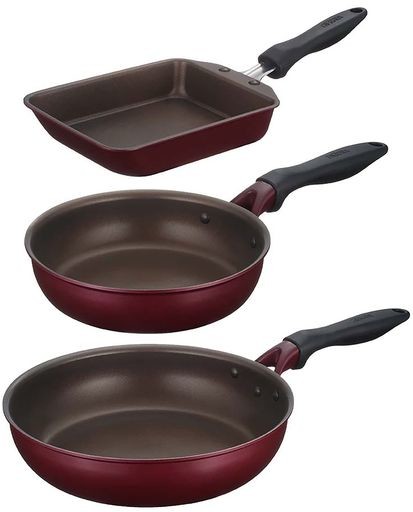 【企画品】サーモス デュラブルシリーズ フライパン KFH 3点セット レッド KFH-SET3-A Rの通販は