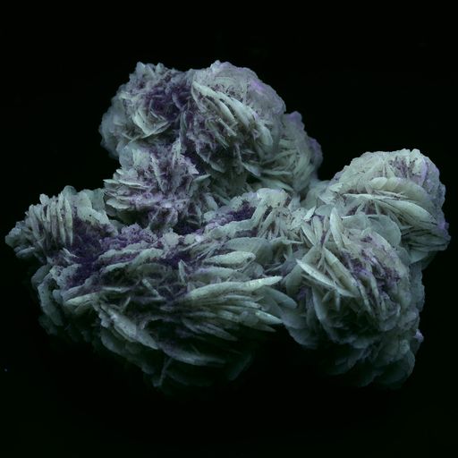 [N2 STONE NATURAL] 天然 ”蛍光鉱物” 砂漠の薔薇 (FLUORESCENT SELENITE DESERT ROSE) / 結晶 | (21 | ”一点物” 原石: 約115G, 75X65X42MM | 産出地: メキシコ チワワ州)