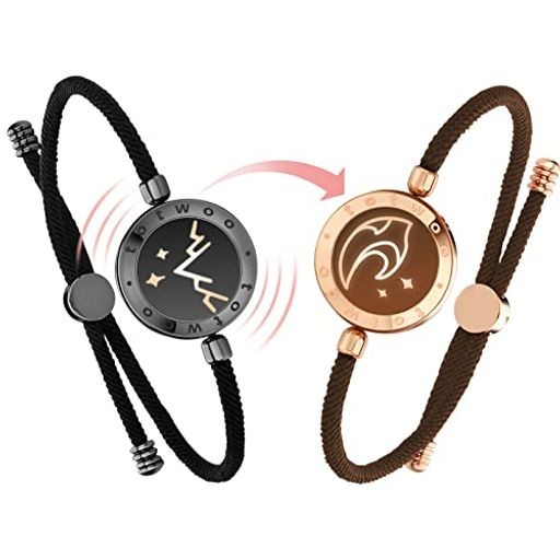 [TOTWOO] MOUNTAIN&SEA 長距離タッチブレスレット スマートブレスレット 遠距離 カップルブレスレットペア BLUETOOTH接続 ギフトプレゼント記念日 アクセサリー ギフトボックス付