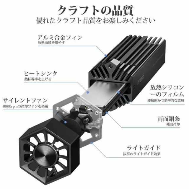 ineo M.2 PCIe NVMe SSD外付ハードドライブケース 書き込み防止機能 効果的な放熱のアルミデッキ サーマルパッドに付く ファンが内蔵  7色の通販はau PAY マーケット - CYマーケット