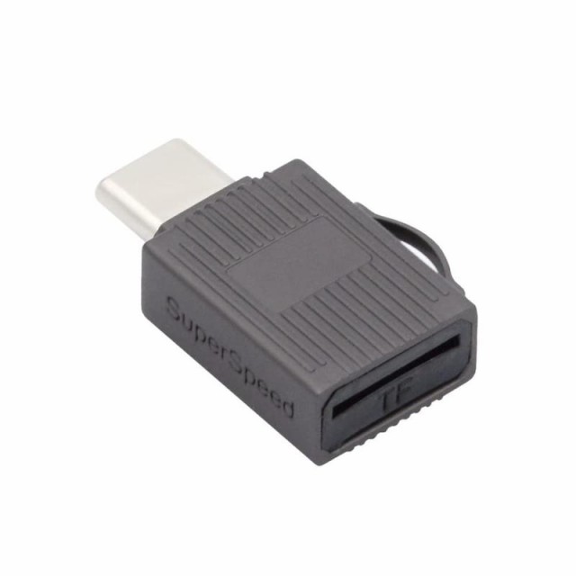 Cablecc 5Gbps スーパースピード USB 3.0 - Micro SD SDXC TFカードリーダー ライターアダプター 車 ノートパソコン用 (灰色のUSB-CからT