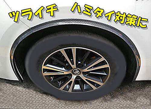 [TradeWind] フェンダーモール オーバーフェンダー アーチ ゴム製 ツライチ ハミタイ対策 キズ防止 車 1.5ｍ 2本セット (1.5ｍ