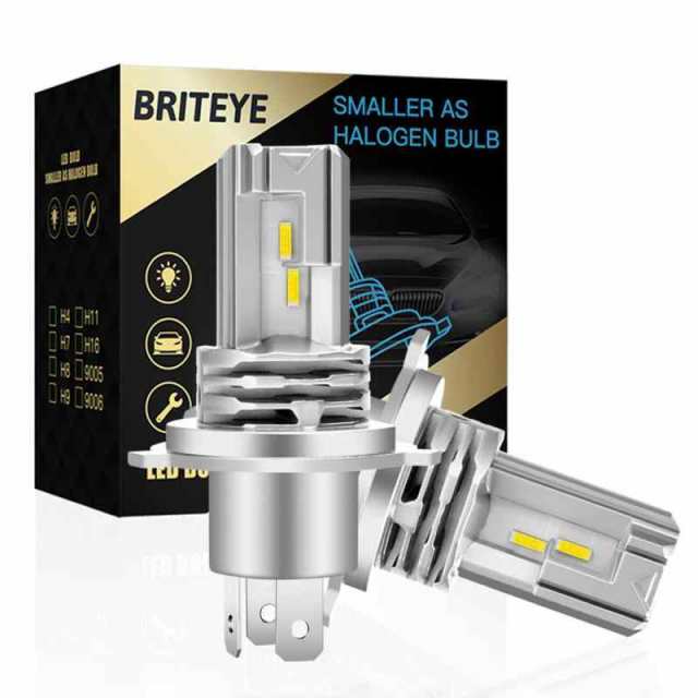 Briteye(まぶしい) 車/バイク LED ヘッドライトH4 H11 HB3 HB4 選択可能 (H4 6500K(ホワイト))