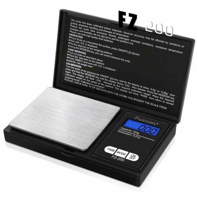 Digital Pocket Scale, 200g/0.01g Mini Scale Gram and Ounce, Portable Travel Food Scale, Jewelry Scale with Back-Lit LCD, Stainle