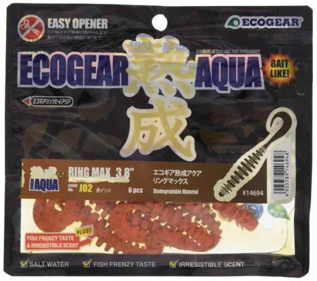 エコギア(Ecogear) ワーム 熟成アクア リングマックス 3インチ J02 赤イソメ. ルアー・フライ