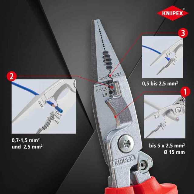 KNIPEX(クニペックス) 1396-200 絶縁エレクトロプライヤー(スプリング