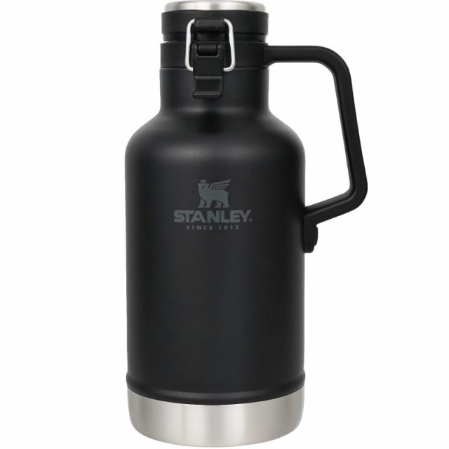 STANLEY(スタンレー) クラシック真空グロウラー1.9L 各色 氷入れ 炭酸飲料 ビール 保冷 キャンプ 食洗機対応 (日本) (マットブラック, 1