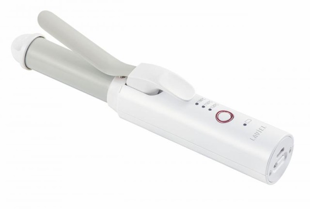 LAVIEL コードレス カールアイロン 23mm ミニ ヘアアイロン USB充電式 3段階温度調節 MAX180℃ 持ち運び ホワイト LV-CL-CI