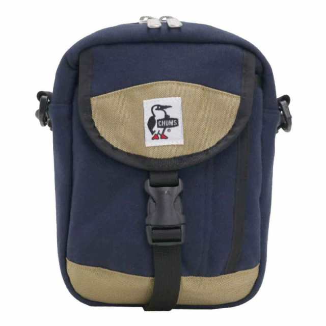 [チャムス] Bag Mini Shoulder Sweat Nylon (Navy x Beige, Free Size)
