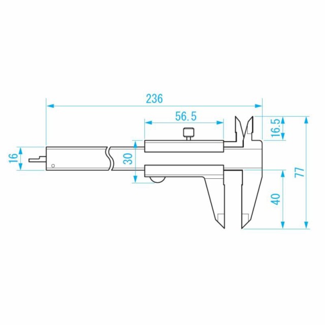 新潟精機 SK 左勝手ノギス 快段目盛 150mm GVC-150KDL シルバーの通販