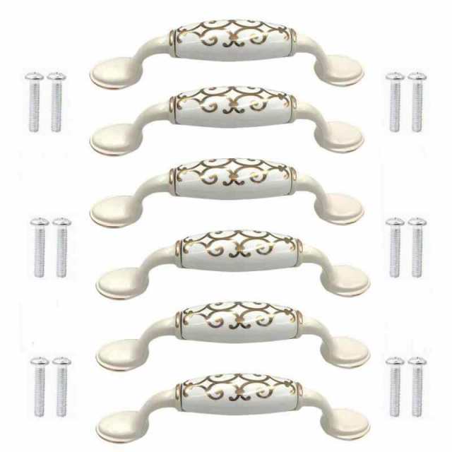 6個セット ドア取手 合金セラミッドアハンドル キャビネット引き出し ...