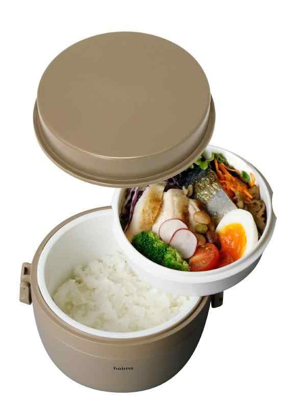 シービージャパン(CB JAPAN) 保温弁当箱 [ご飯容器 330ml][おかず容器 310ml] ベージュ ステンレス 真空断熱 ランチジャー holms