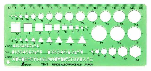 シンワ測定(Shinwa Sokutei) テンプレート 一般総合定規 66021