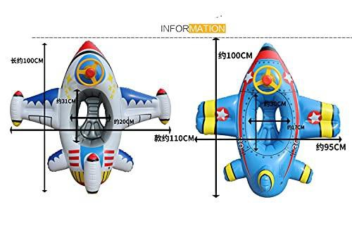 【色:②ブルー】浮き輪 子供 うきわ 1-6歳 飛行機型浮き輪 かわいい おしゃ