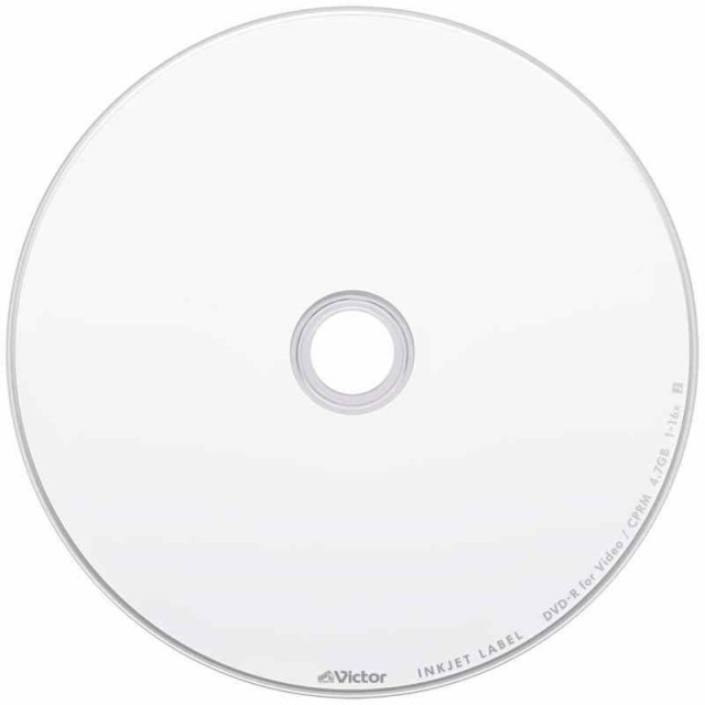 Victor 映像用DVD-R ハードコート CPRM対応 16倍速 ホワイト