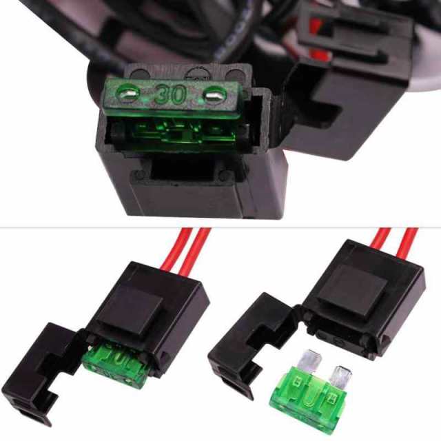 正規通販】 YUNPICAR ライト用リレーハーネス フォグランプ 増設 スイッチ付き DC12V コントロールボックス 取付用配線 ワイヤーハーネス 