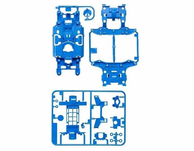 タミヤミニ四駆 6セットMSシャーシセット オレンジ、ライトブルー ms 