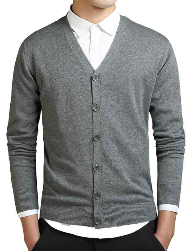 カーディガン メンズ Vネック セーター ニット 無地 綿 春秋 長袖 ベーシック 薄手 セーター 制服 学生 ビジネス カジュアル 通勤 ダーの通販はau Pay マーケット Lanui