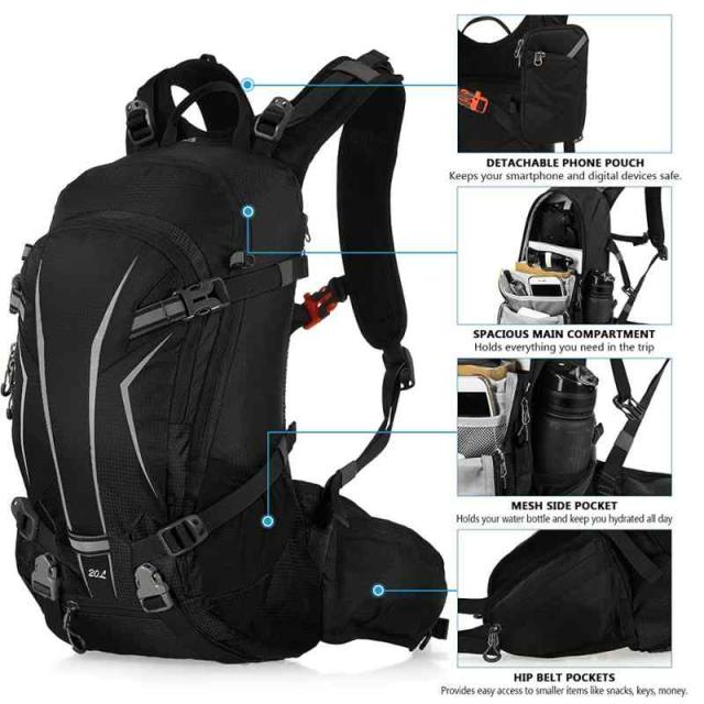Aeike バックパック 登山 サイクリングバッグ アウトドアバッグ自転車 防災 光反射 防水 通気 旅行 ウォーキングバッグ リュックサック の通販はau Pay マーケット Python