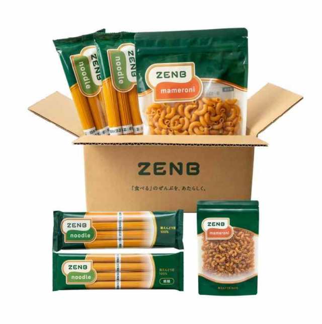 ZENB 食べくらべセット ゼンブヌードル 丸麺 4食 (1袋) + 細麺 4食 (1袋) + マメロニ 250g (1袋) コレステロールゼロ  グルテンフリー 小の通販はau PAY マーケット - サンデーモーニング au PAY マーケット店