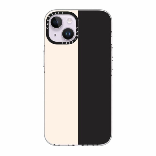 ファッション雑貨 Casetify クリア iPhone 14 ケース 6.6フィート落下保護Magsafe対応 ホワイトブラック カラーブ  スマホ・タブレット・モバイル通信