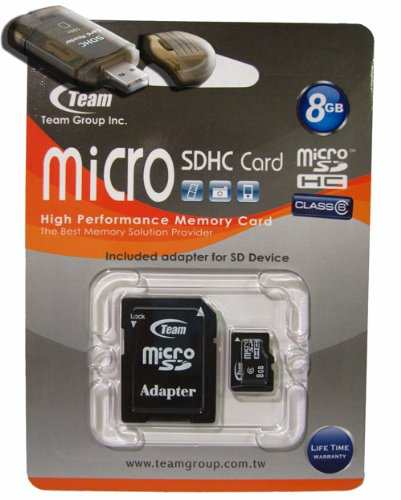8GB Turbo Class 6 MicroSDHC Memory Card. High Speed For SAMSUNG GALAXY S 4G From T-Mobile. Comes with a free SD and USB Adaptのサムネイル