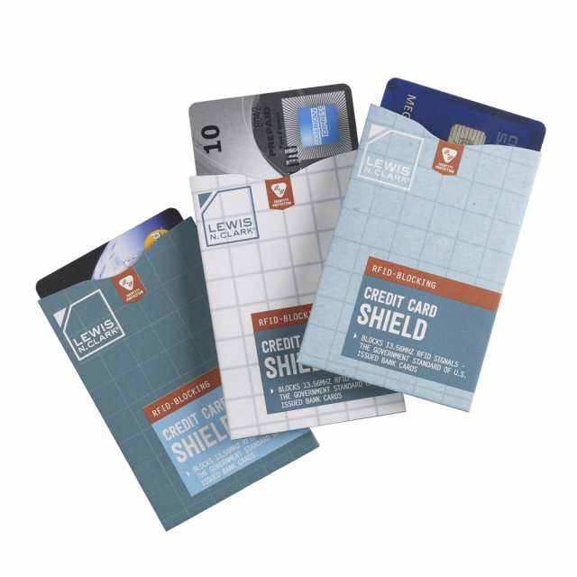 Lewis N Clark RFID Credit Card Holder Shield Anti-Theft Wallet Sleeve RFID Blocking ID Holder Credit Card Protector - 3のサムネイル