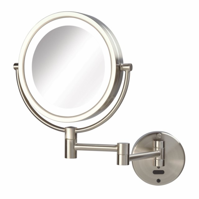 JERDON Sharper Image Wall-Mounted Lighted Sensor Makeup Mirror - Two-Sided Makeup Mirror with 8X Magnification Swivel Desigのサムネイル