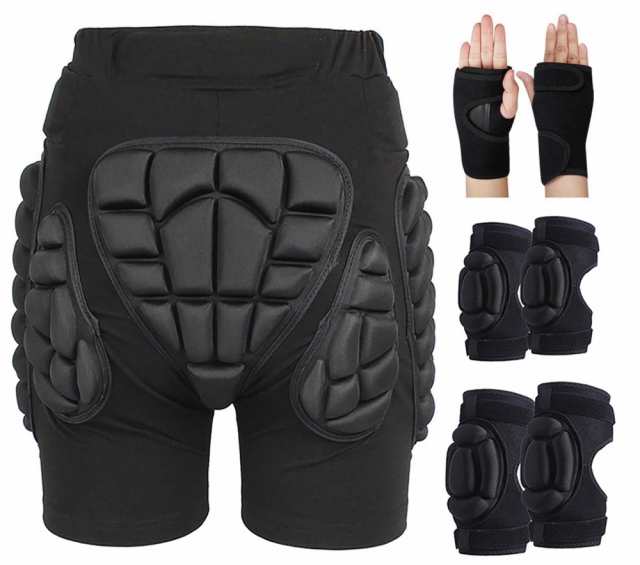 LAOSHE Protection Kit for Children Adults Set Knee Pads Elbow Pads Shorts Snowboard Protections for Skate Bicycle Ski Colのサムネイル