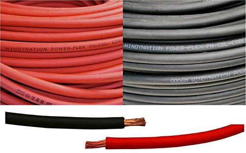 新品WINDYNATION 10 AWG 10 Gauge Red and Black Welding Lead Car Battery Copper Cable Wire - Car RV Inverter Solar Baのサムネイル