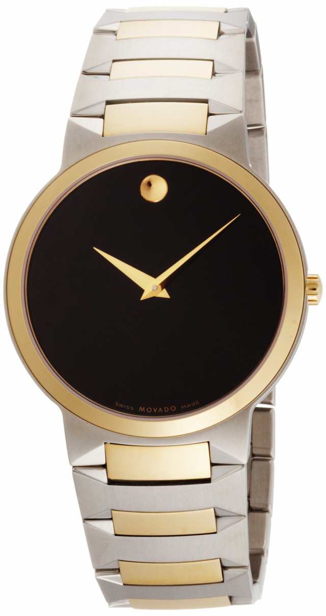 70％OFF】 モバード Movado Mens 606064 Temo Two-Tone Black Dial