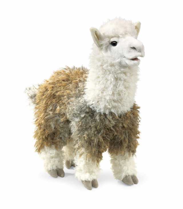 Folkmanis Alpaca Hand Puppet White 1 EA 送料無料