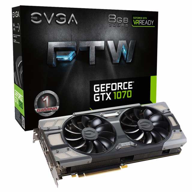EVGA GeForce GTX 1070 FTW GAMING ACX 3.0 8GB GDDR5 RGB LED 10CM FAN 10 Power Phases Double BIOS DX12 OSD Support PXOCの通販は