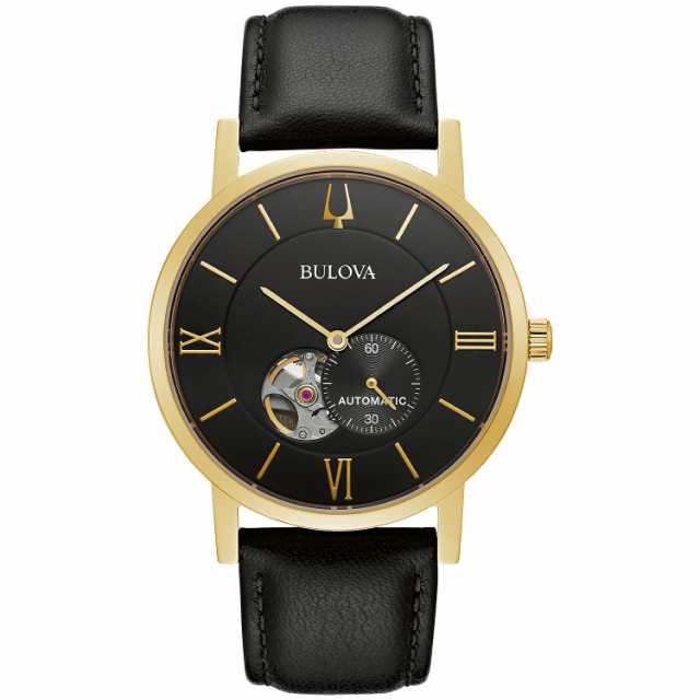 ブローバ Bulova Mens Classic Dress 3-Hand 21- jewel Automatic Watch 42 Hour Reserve Hack Feature Sub-second Hand Ope