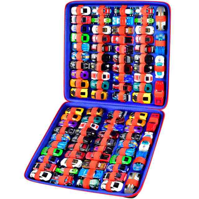 Toy Storage Organizer Case Compatible with Hot Wheels Car Matchbox Cars Portable Carrying Container Carrier Holder Fit for 