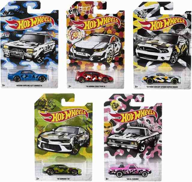 マテル Hot Wheels 2019 Urban Camo Camouflage Series Complete Set of 5 Diecast Vehicles Bundle 送料無料