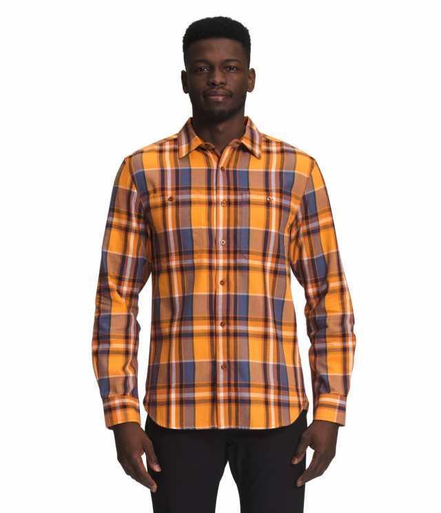 【特価国産】売切りTHE NORTH FACE ARROYO FLANNEL SHIRT 長袖 ネルシャツ US限定 厚手 カジュアル(XXL)黄 チェック柄 180914-39 長袖シャツ